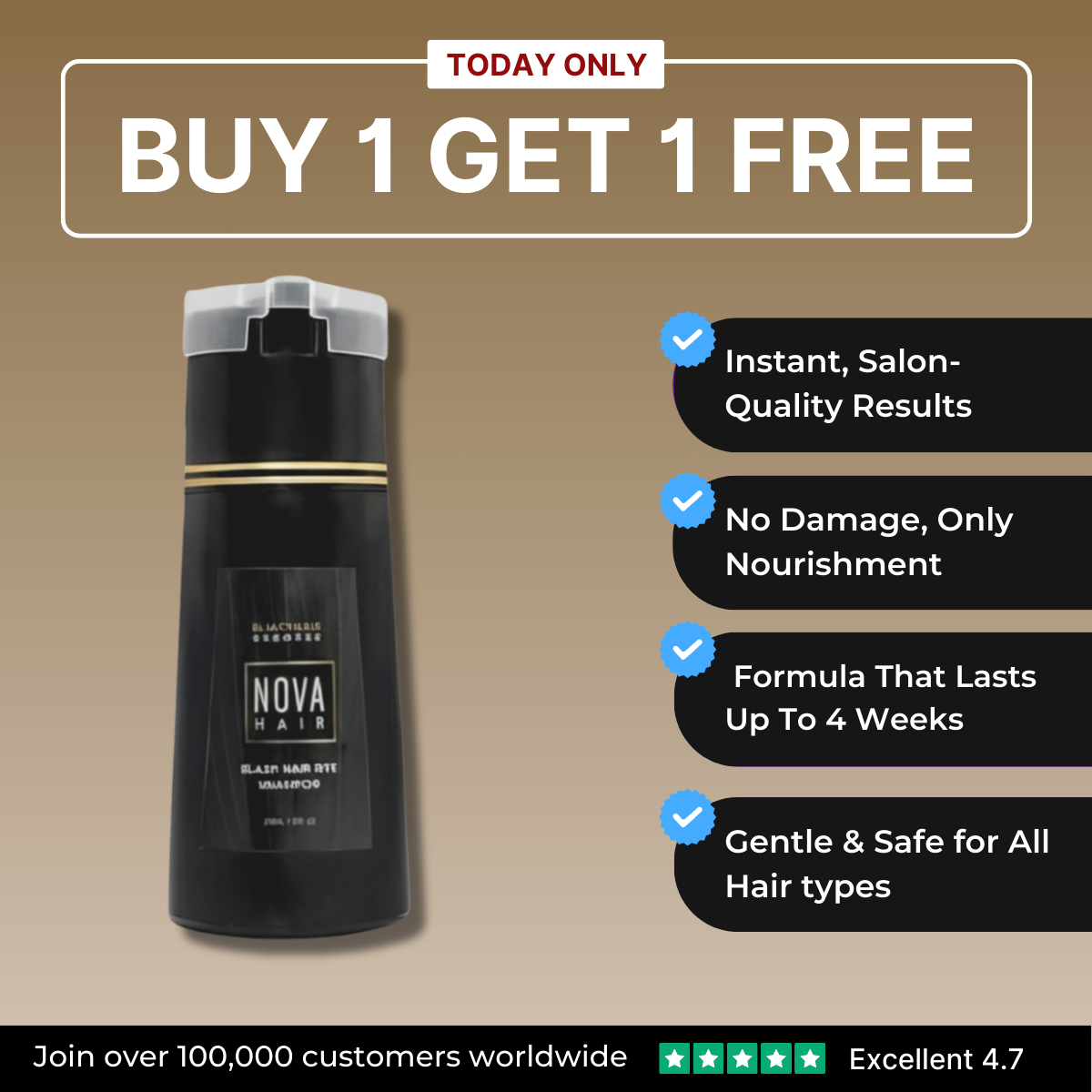 NovaHair™ Instant Dye Shampoo